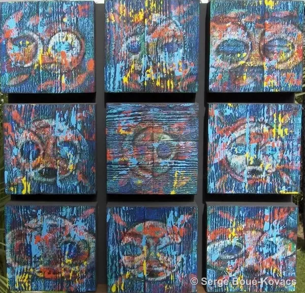 Masques, 2004 — Peinture de Serge Boué-Kovacs