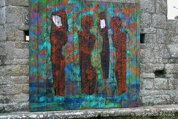 Femmes de marins au printemps, 2001 — Peinture de Serge Boué-Kovacs