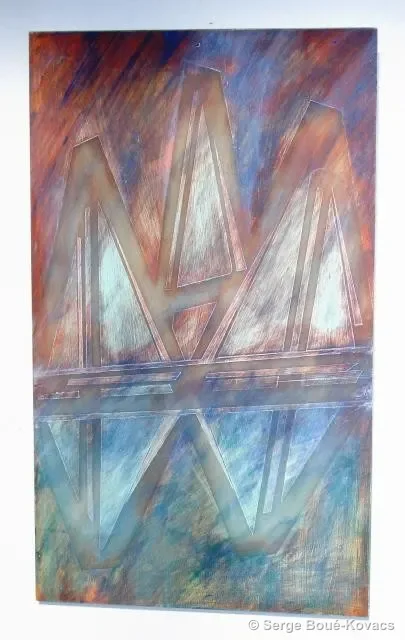 Jeux de voiles, 2008 — Peinture de Serge Boué-Kovacs