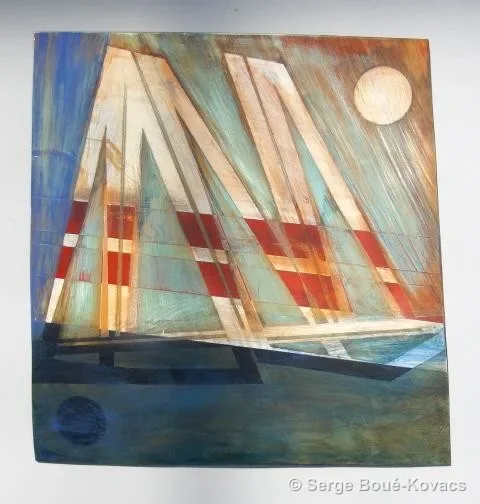 Régate — Peinture de Serge Boué-Kovacs