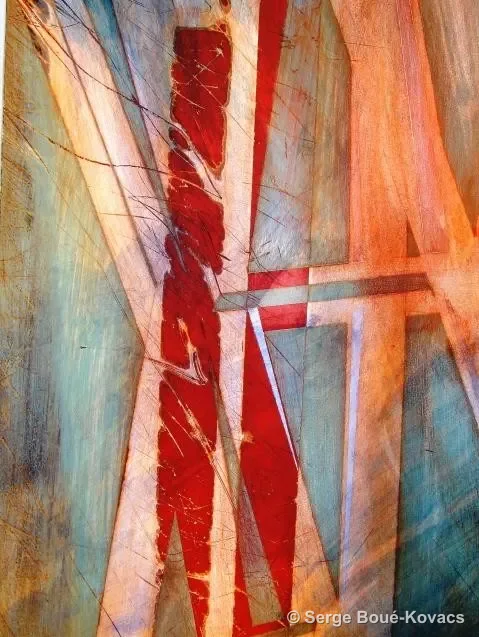 Jeux de voiles, détail, 2008 — Peinture de Serge Boué-Kovacs