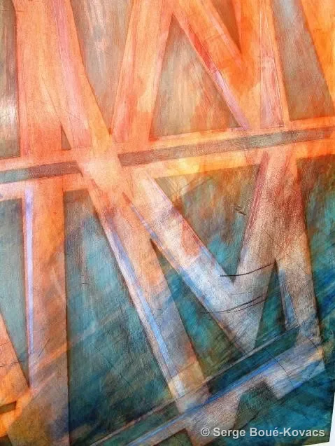 Jeux de voiles, détail, 2008 — Peinture de Serge Boué-Kovacs