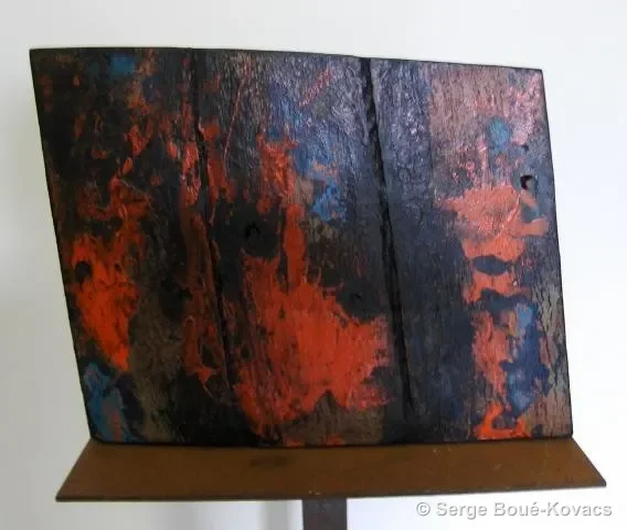 Bordé noir et rouge, verso, 2010 — Sculpture de Serge Boué-Kovacs