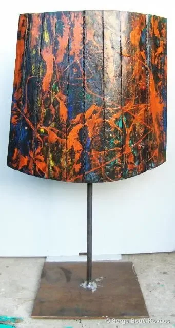 Bordé noir et orange, 2010 — Sculpture de Serge Boué-Kovacs