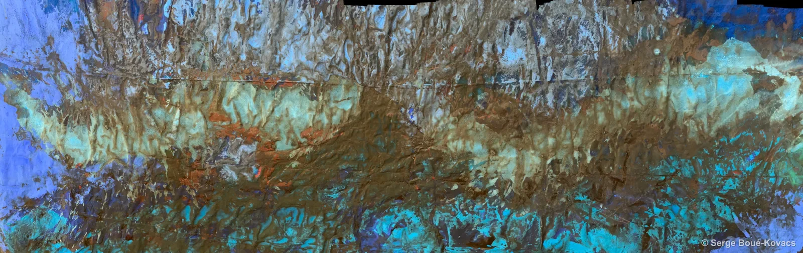 Rivage turquoise, panoramique — Peinture de Serge Boué-Kovacs