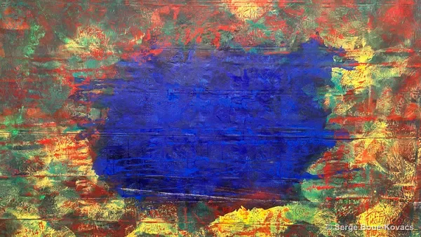 Bleu cerné d'or, 2026 — Peinture de Serge Boué-Kovacs