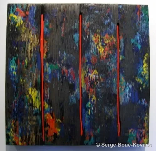 Fil rouge, 2009 — Peinture de Serge Boué-Kovacs
