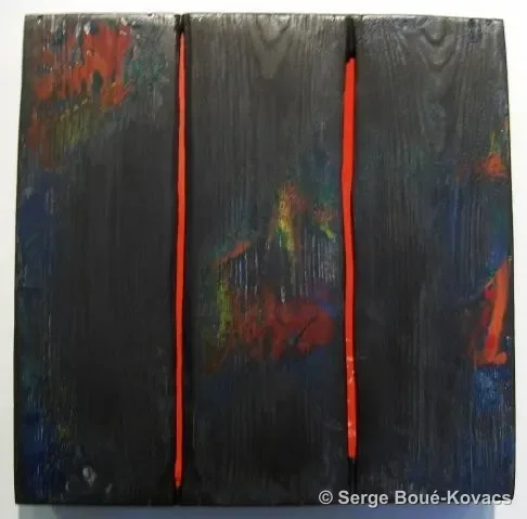 Fil rouge, 2009 — Peinture de Serge Boué-Kovacs