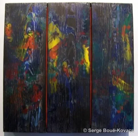 Fil rouge, 2009 — Peinture de Serge Boué-Kovacs
