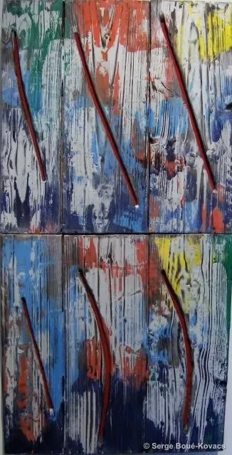 Fil rouge, 2009 — Peinture de Serge Boué-Kovacs