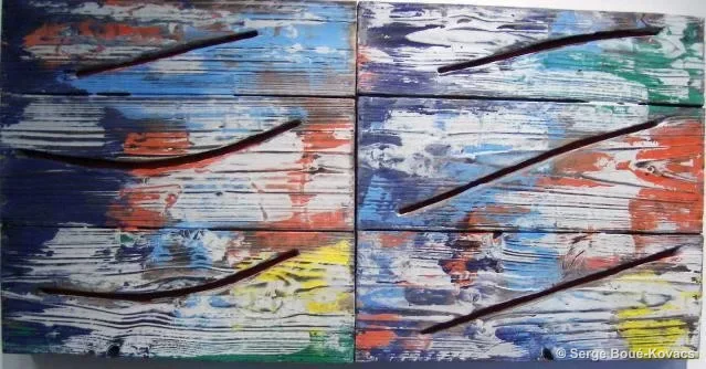 Fil rouge — Peinture de Serge Boué-Kovacs