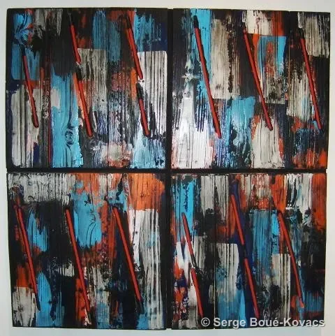 Fil rouge, 2010 — Peinture de Serge Boué-Kovacs
