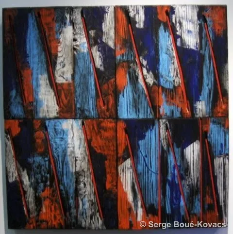 Fil rouge — Peinture de Serge Boué-Kovacs