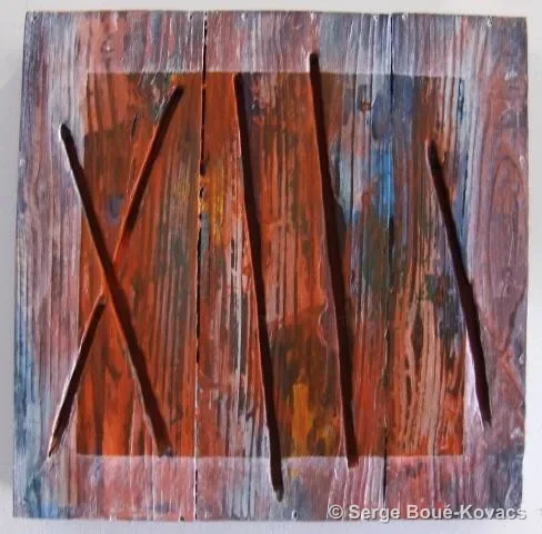 Traces marines — Peinture de Serge Boué-Kovacs