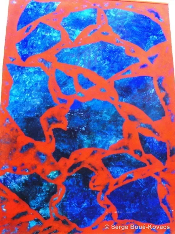 Mer outremer — Peinture de Serge Boué-Kovacs