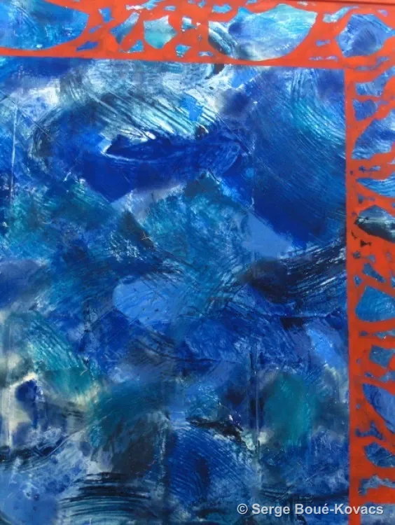 Mer outremer, détail, 2013 — Peinture de Serge Boué-Kovacs