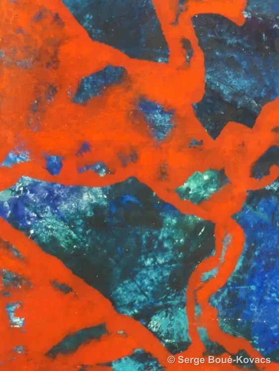 Mer outremer, détail — Peinture de Serge Boué-Kovacs