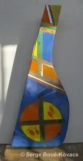 Safran de canot « Voile d'amour », 2007 — Peinture de Serge Boué-Kovacs