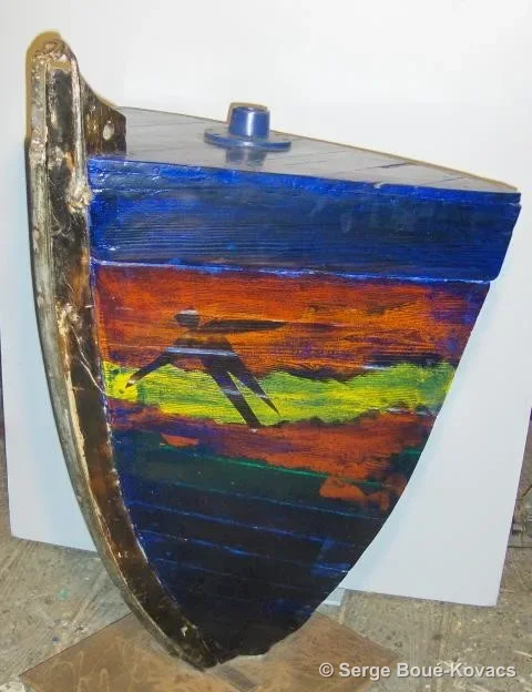 Petite proue bleue — Peinture de Serge Boué-Kovacs