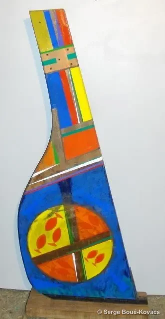 Safran de canot « Voile d'amour », 2004 — Peinture de Serge Boué-Kovacs