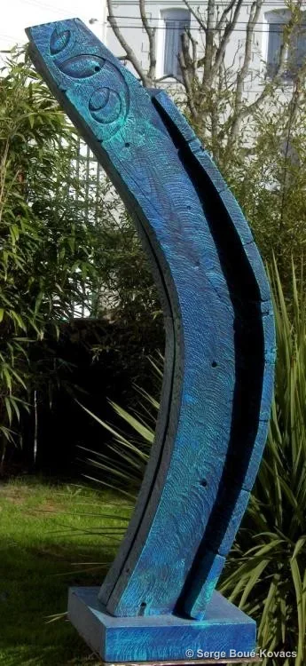 Bateau bleu — Sculpture de Serge Boué-Kovacs