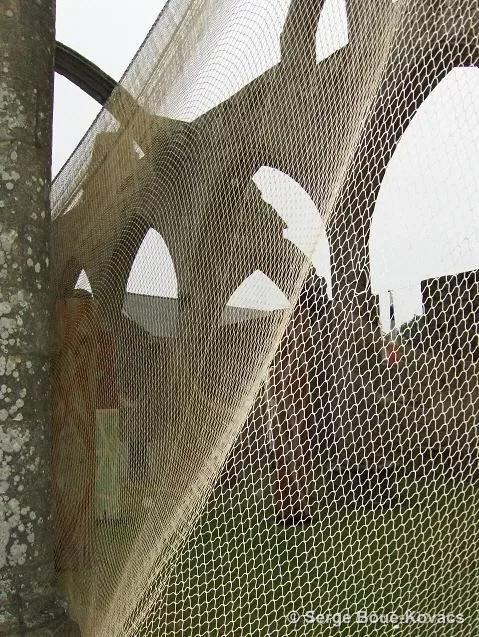 Filet et arcs de pierre — Installation de Serge Boué-Kovacs