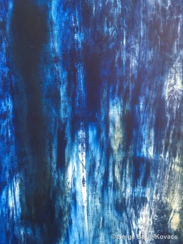 Coulures bleues — Sculpture de Serge Boué-Kovacs