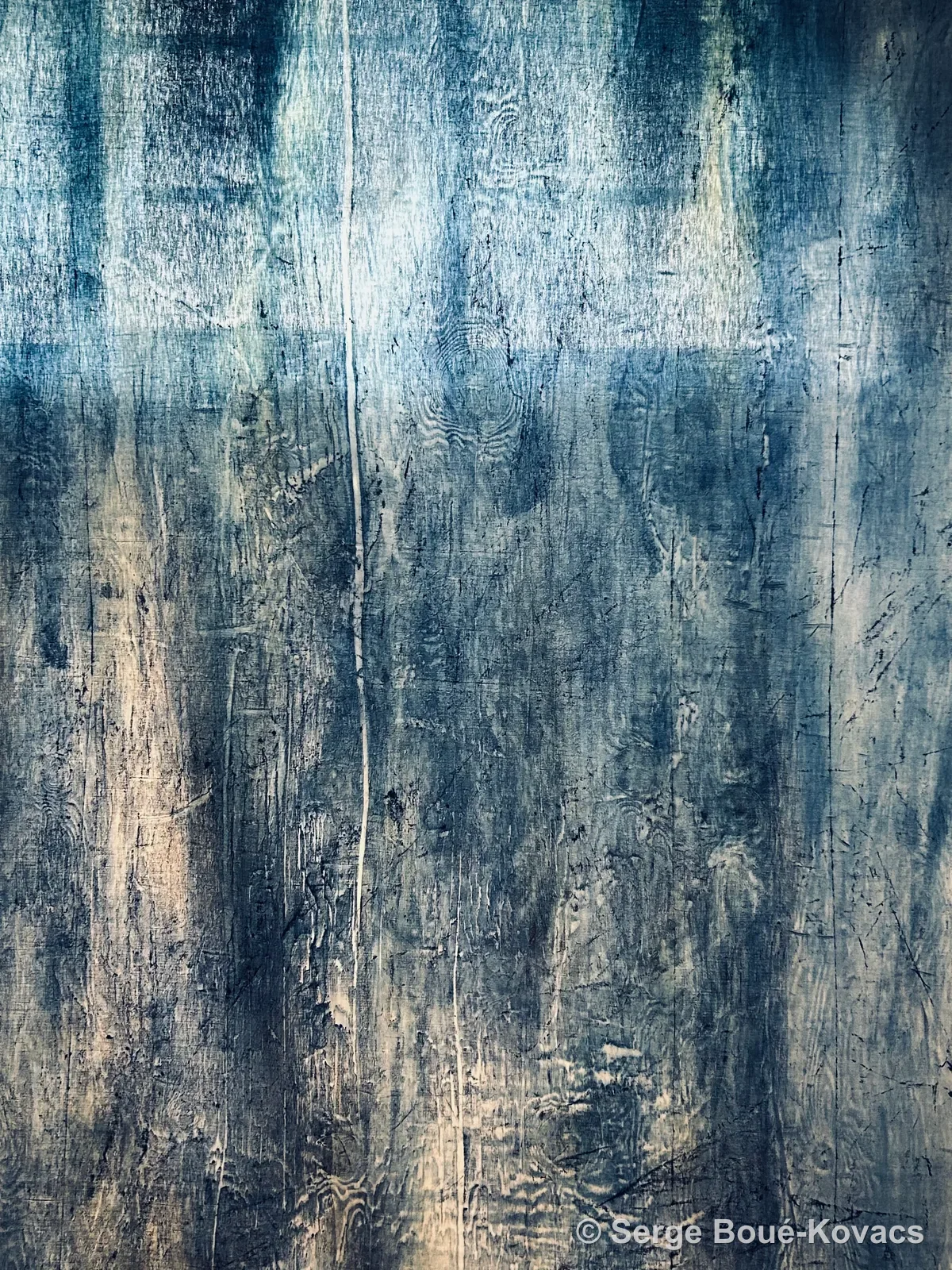 Horizon bleu délavé — Peinture de Serge Boué-Kovacs