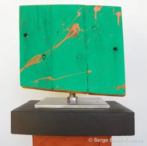 Bateau vert — Sculpture de Serge Boué-Kovacs