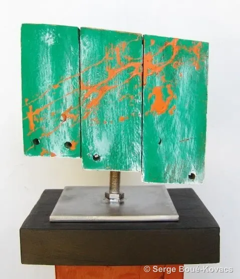 Bateau vert, 2011 — Sculpture de Serge Boué-Kovacs